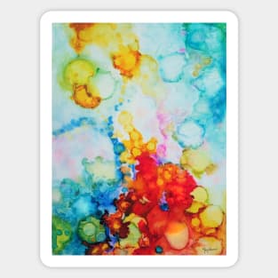 Emergence Alcohol Ink Abstract Art by Molly Harrison Sticker